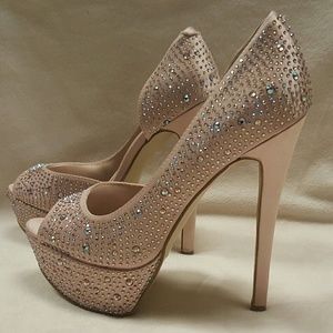 Bakers studded rhinestone heels